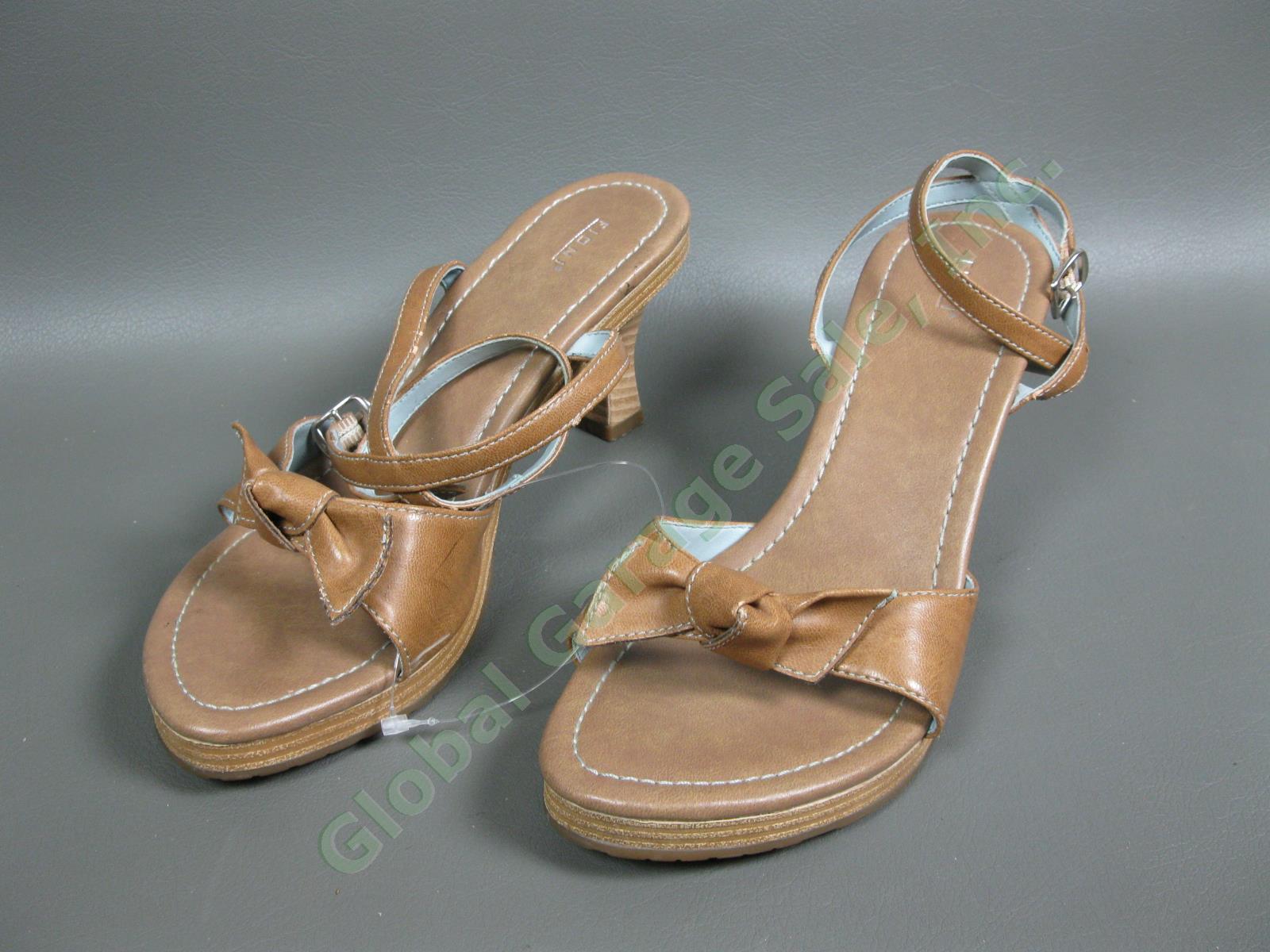 7 Pair Womens Leather Canvas Summer Sandal High Heel Size 6-10 Dress Shoe Lot 4