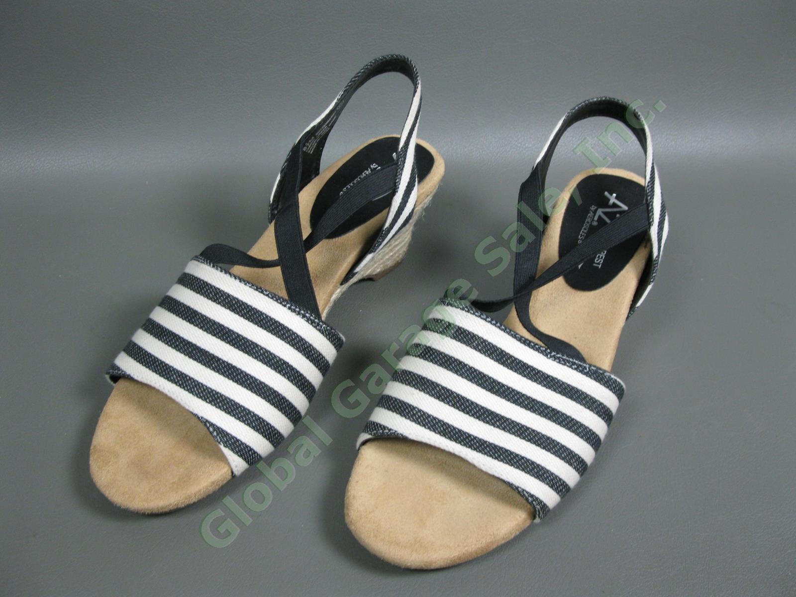 7 Pair Womens Leather Canvas Summer Sandal High Heel Size 6-10 Dress Shoe Lot 5
