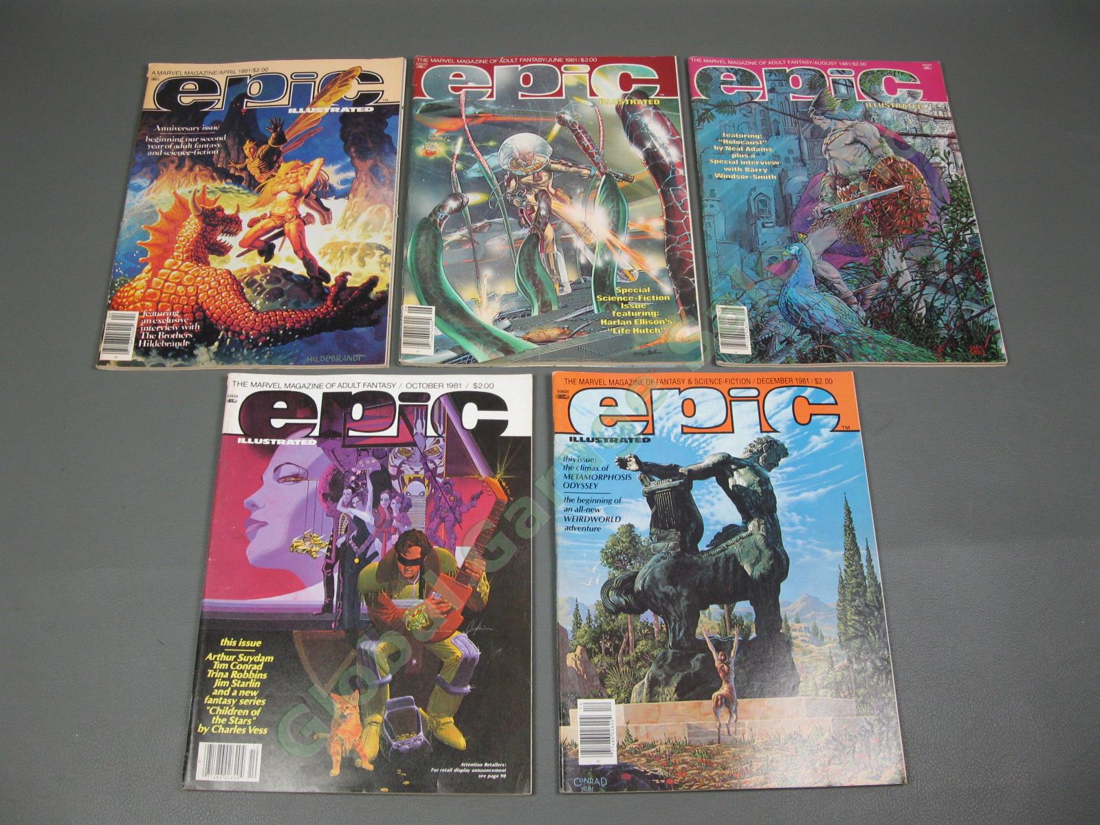 1980-1986 Epic Illustrated Marvel Fantasy Science Fiction Magazine Collection NR 2