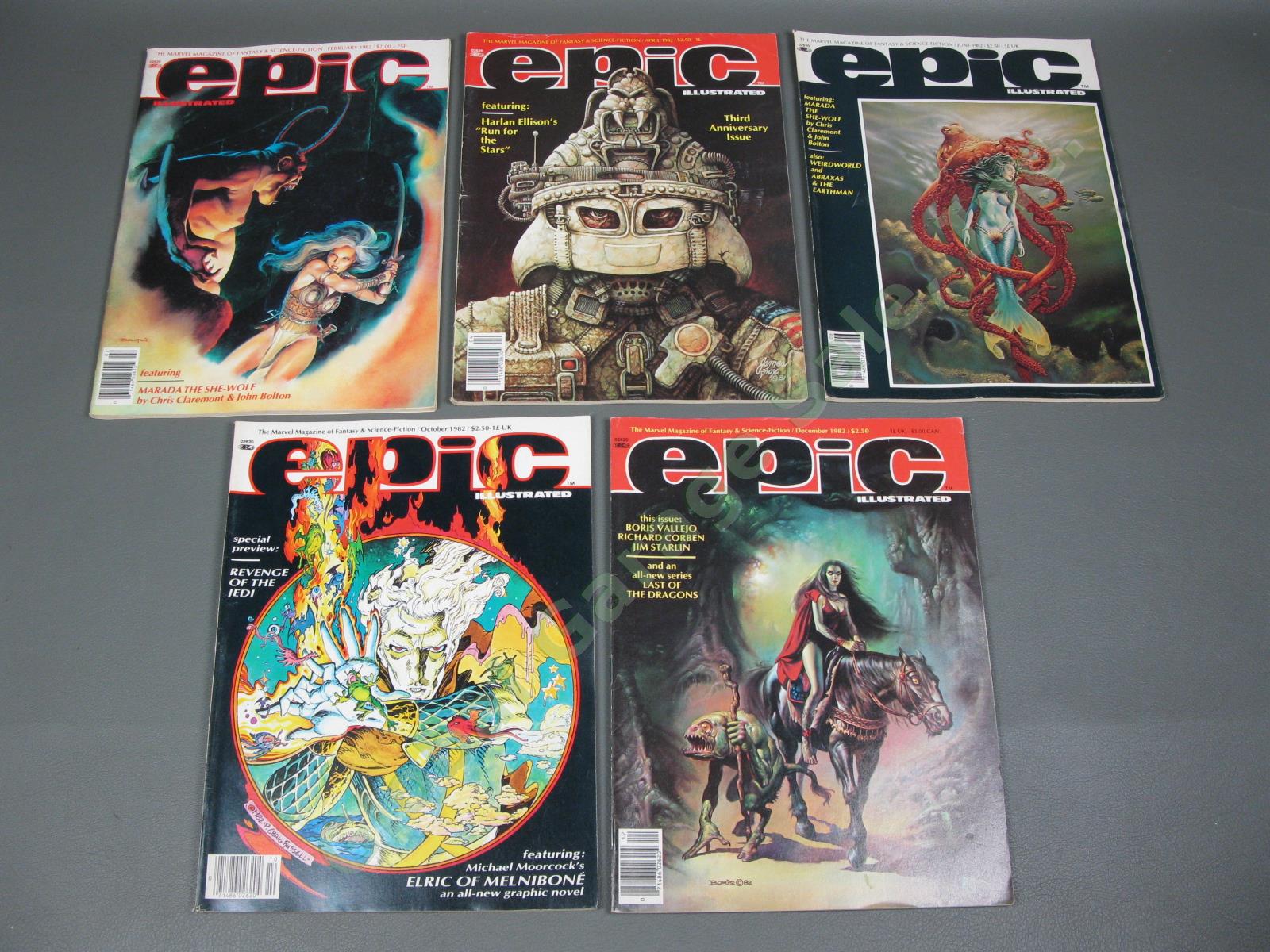 1980-1986 Epic Illustrated Marvel Fantasy Science Fiction Magazine Collection NR 3