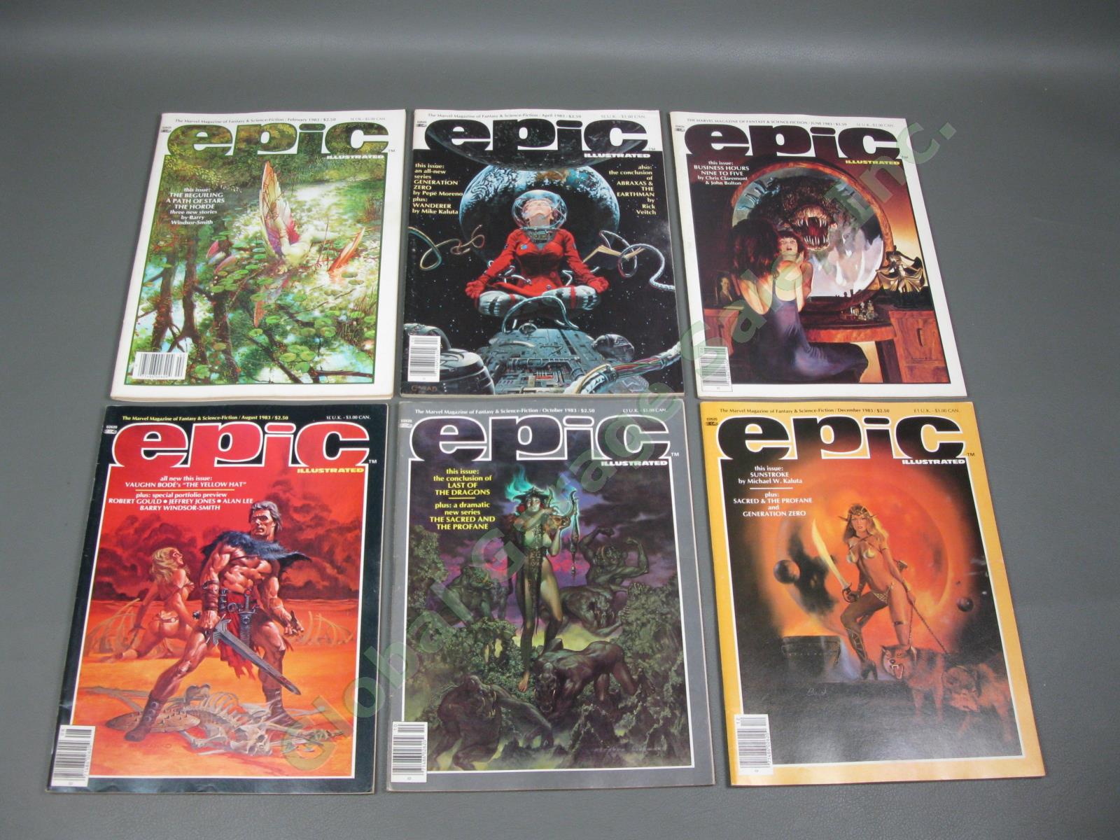 1980-1986 Epic Illustrated Marvel Fantasy Science Fiction Magazine Collection NR 4