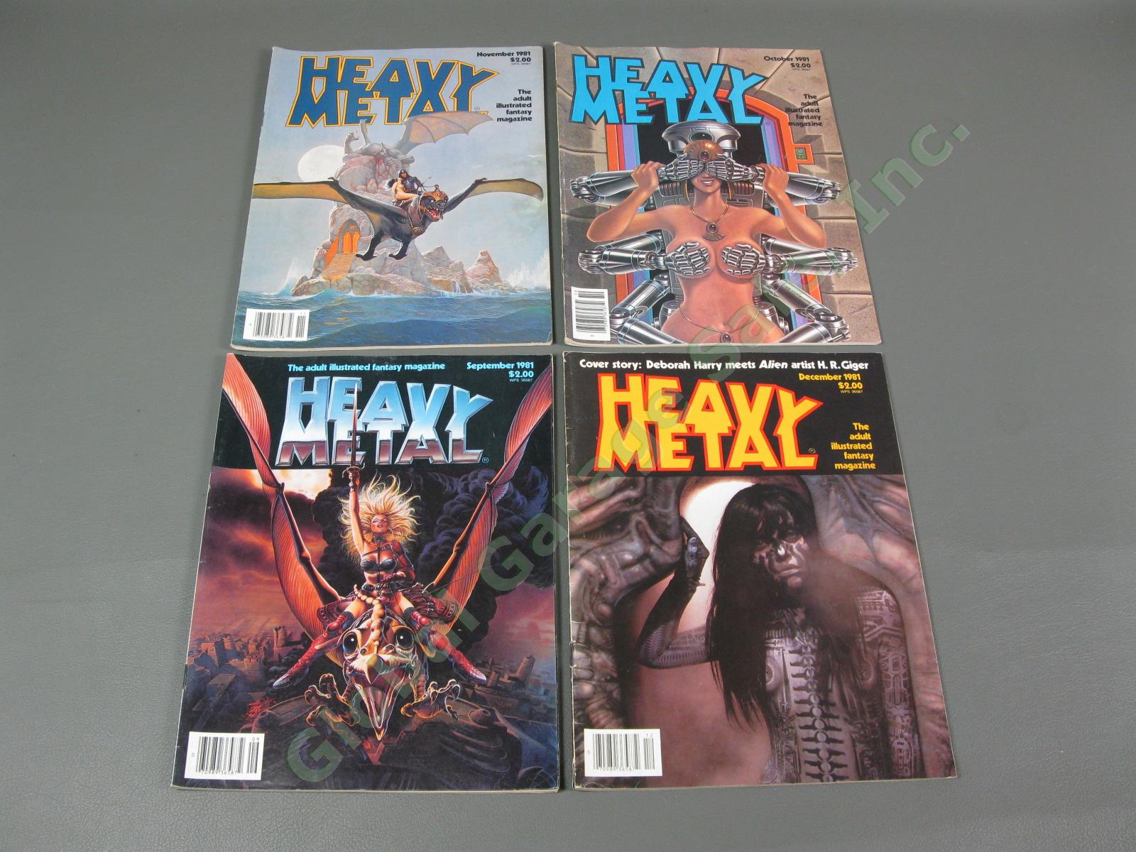 15 1981-82 Heavy Metal Adult Illustrated Fantasy Comic Magazine Issue Series Lot 1