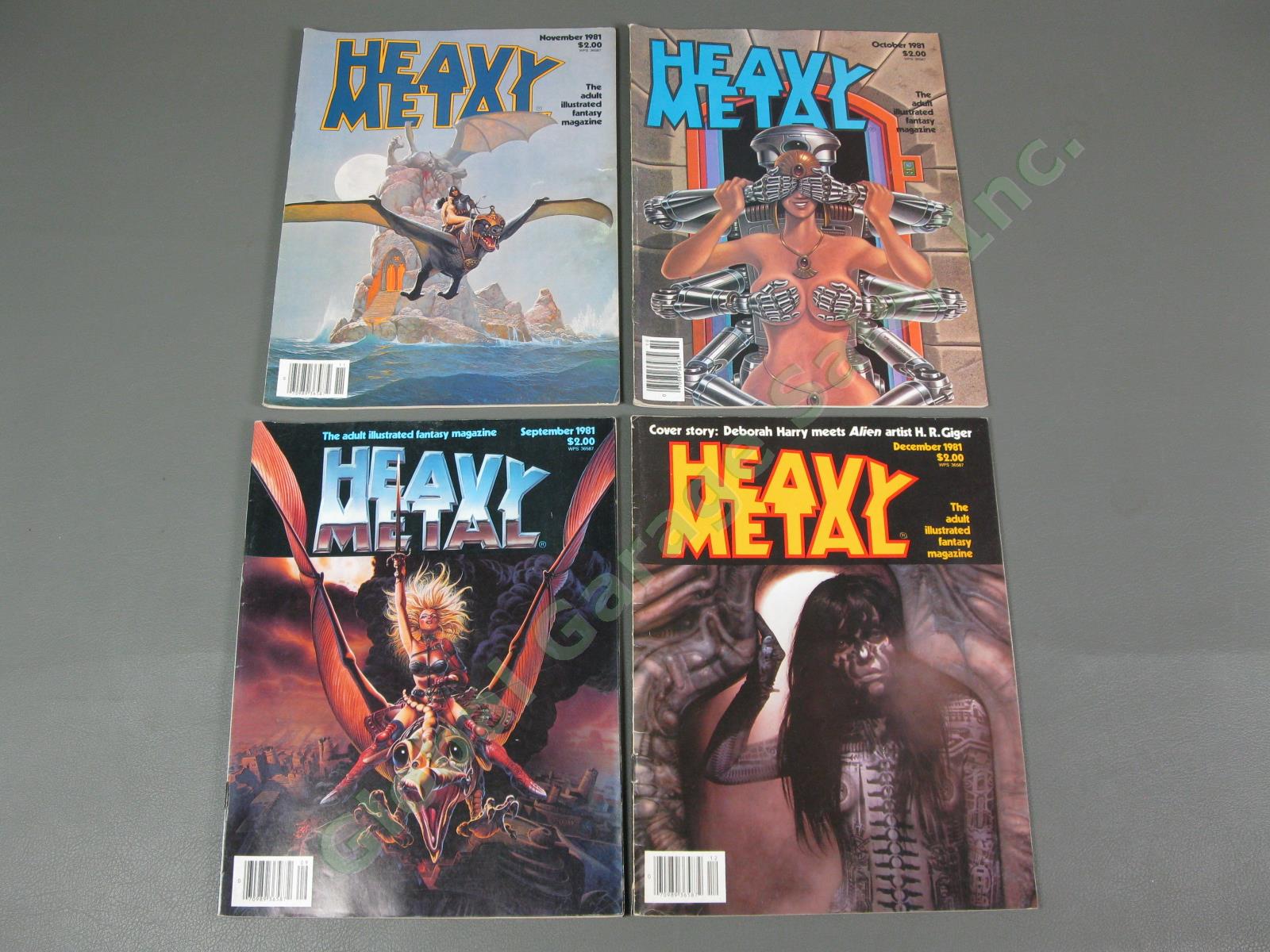 15 1981-82 Heavy Metal Adult Illustrated Fantasy Comic Magazine Issue Series Lot 2