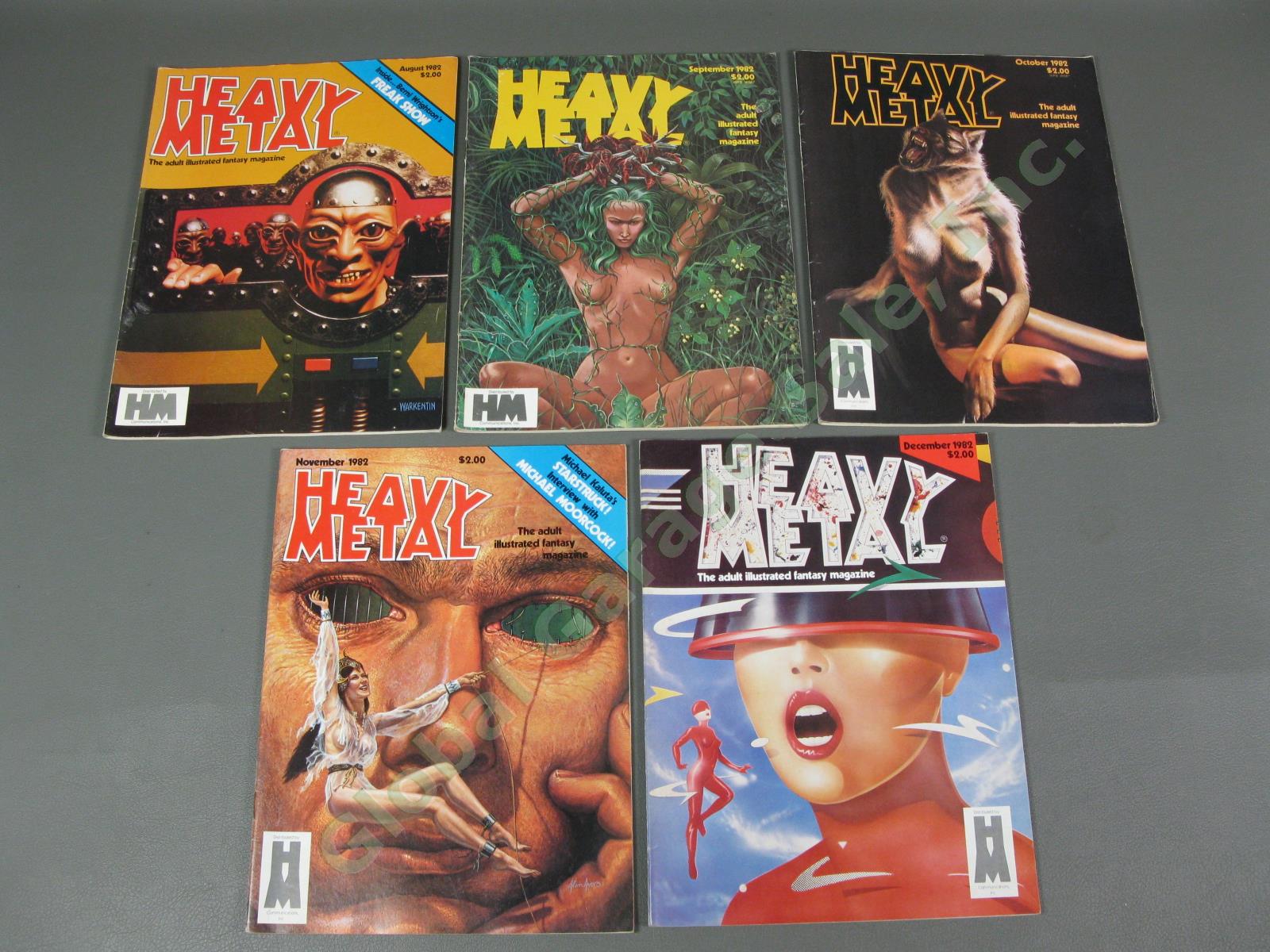 15 1981-82 Heavy Metal Adult Illustrated Fantasy Comic Magazine Issue Series Lot 4