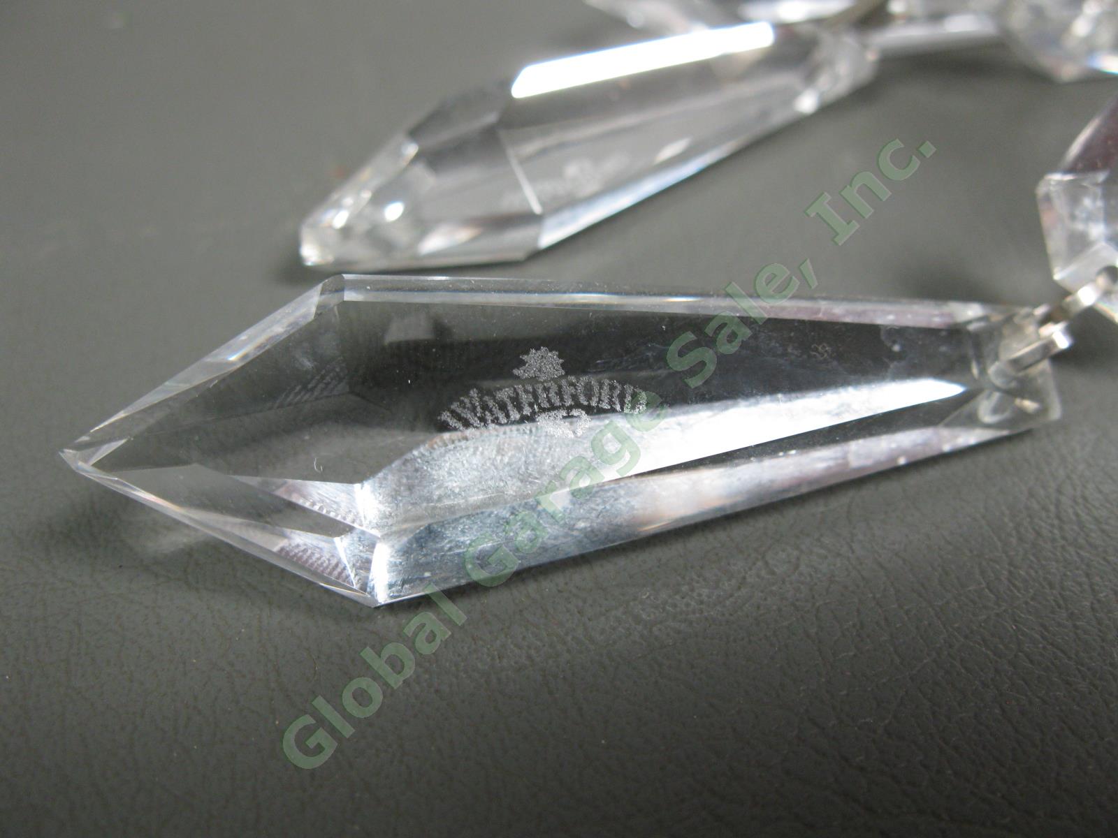 Waterford Crystal Tara 10" Candelabra Diamond Wedge Drops Candlestick Holder NR 2