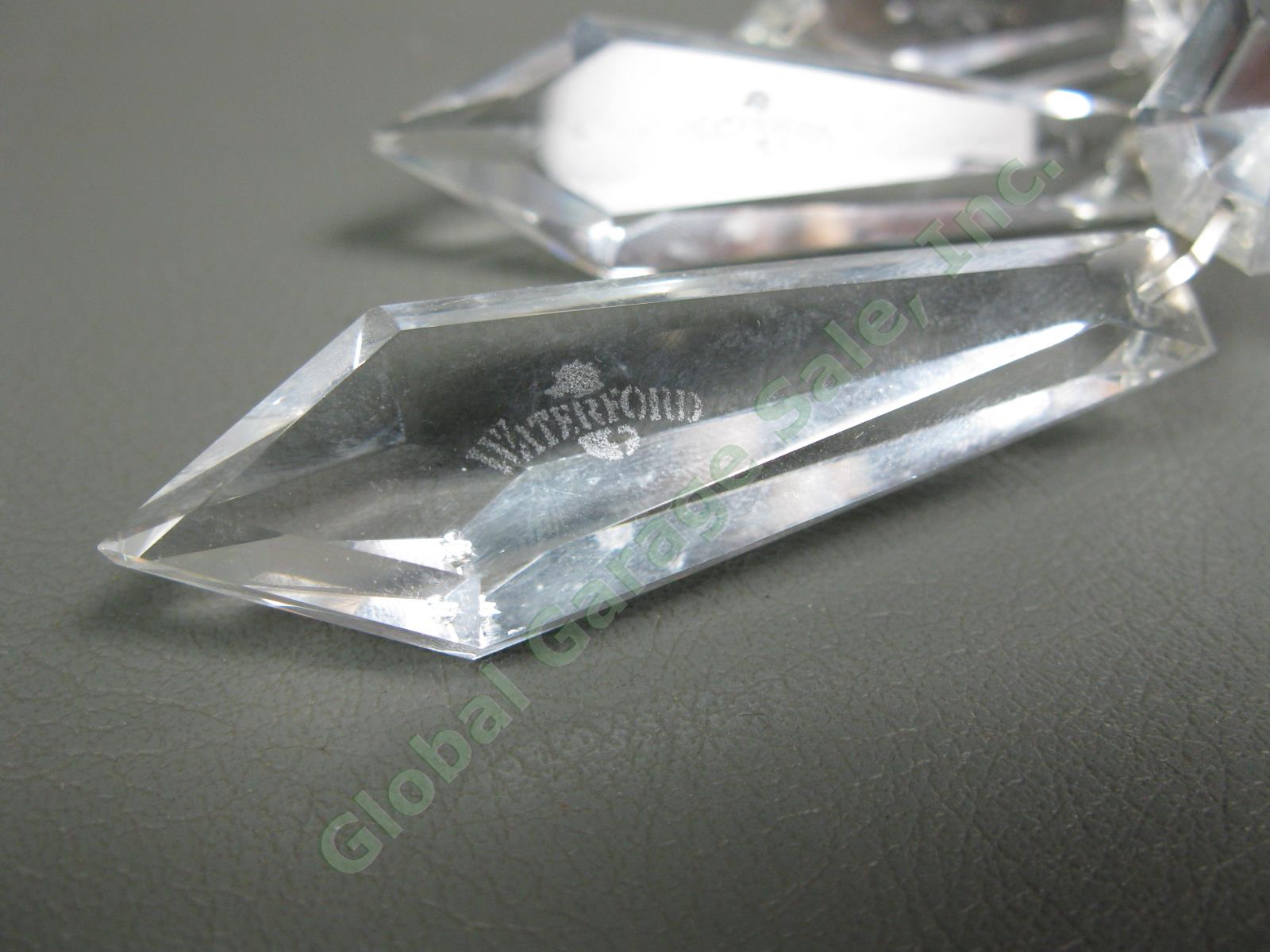 Waterford Crystal Tara 10" Candelabra Diamond Wedge Drops Candlestick Holder NR 3