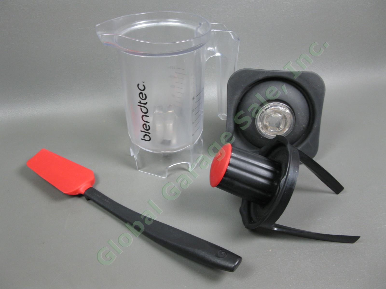 Complete Blendtec 32oz Twister Blender Jar Container Lids and Spatula BPA-Free