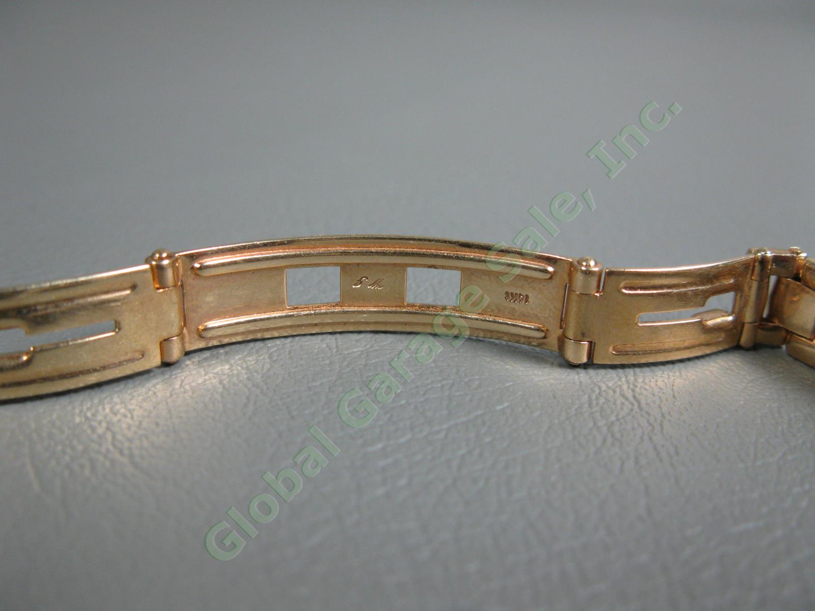14k Yellow Gold Waldan International Cabochon Sapphire Wrist Watch 26.7 Grams NR 4