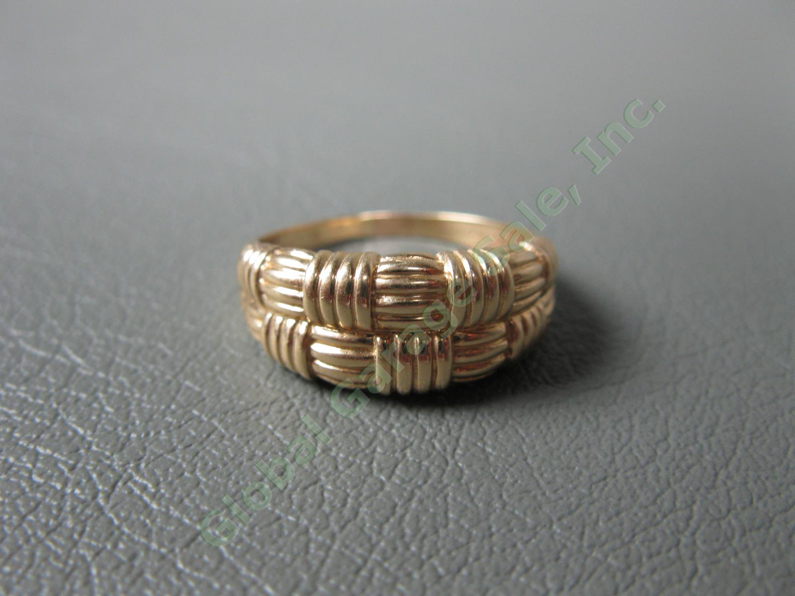 Vintage AAJ 14k Yellow Gold Rope Braid Band Size 8-1/2 Wedding Ring 4.4 Grams NR