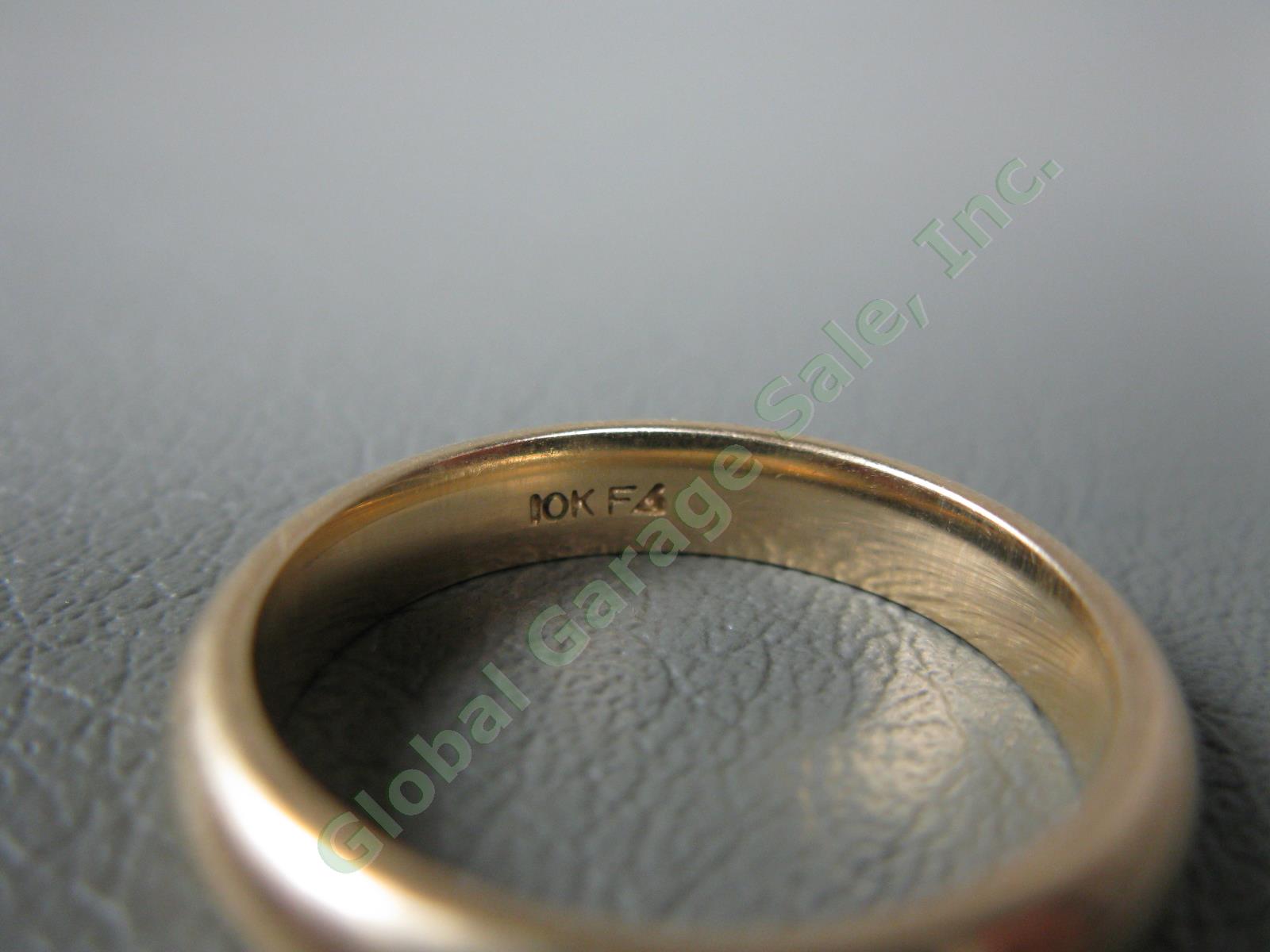 10K Solid Yellow Gold Size 8-1/4 Mens Gentlemens Wedding Band Ring 5.2 Grams NR 1