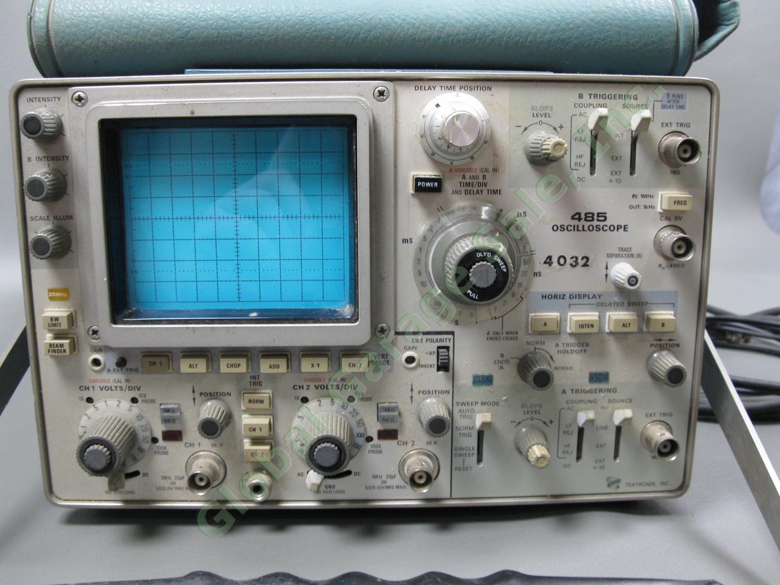 Tektronix 485 2-Channel Dual-Trace Portable Analog Oscilloscope Parts/Repair NR 1