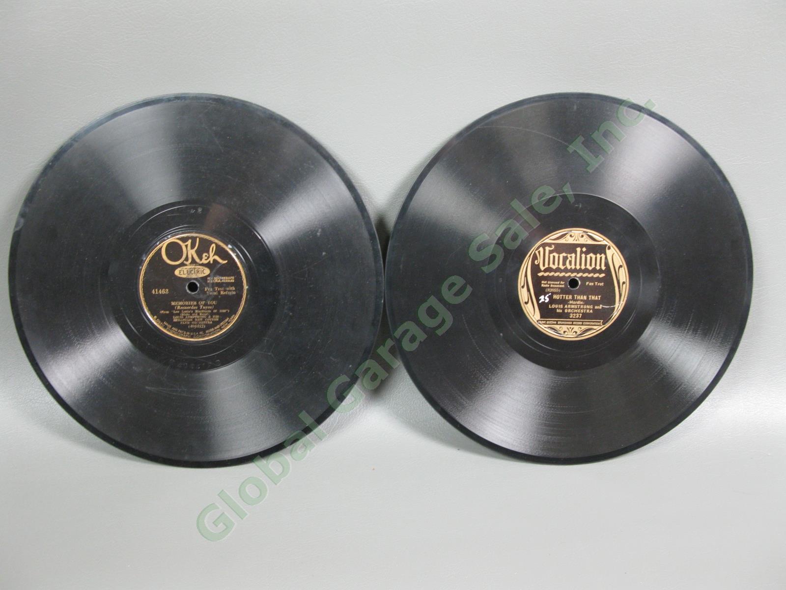 6 Vintage 10" 78rpm Louis Armstrong Vinyl Record Album Jazz Foxtrot Collection 1