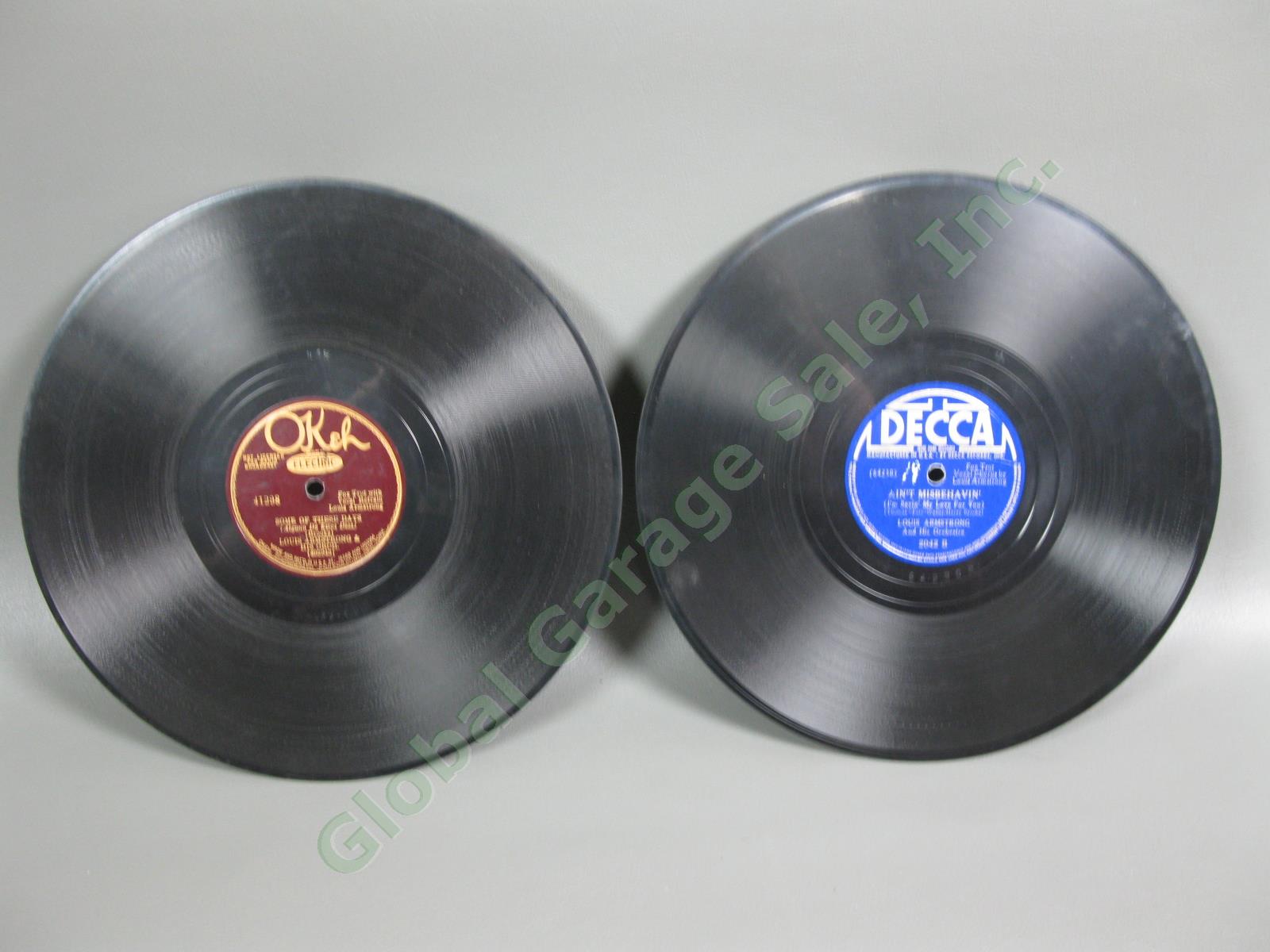 6 Vintage 10" 78rpm Louis Armstrong Vinyl Record Album Jazz Foxtrot Collection 2