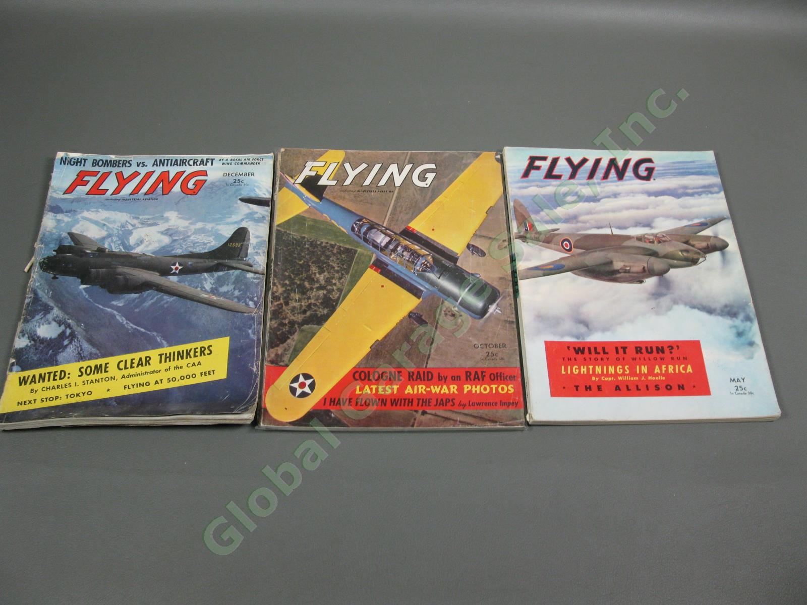 13 Vintage 1942 1943 Flying Magazine WWII Military Aviation WWW Collection Set 2