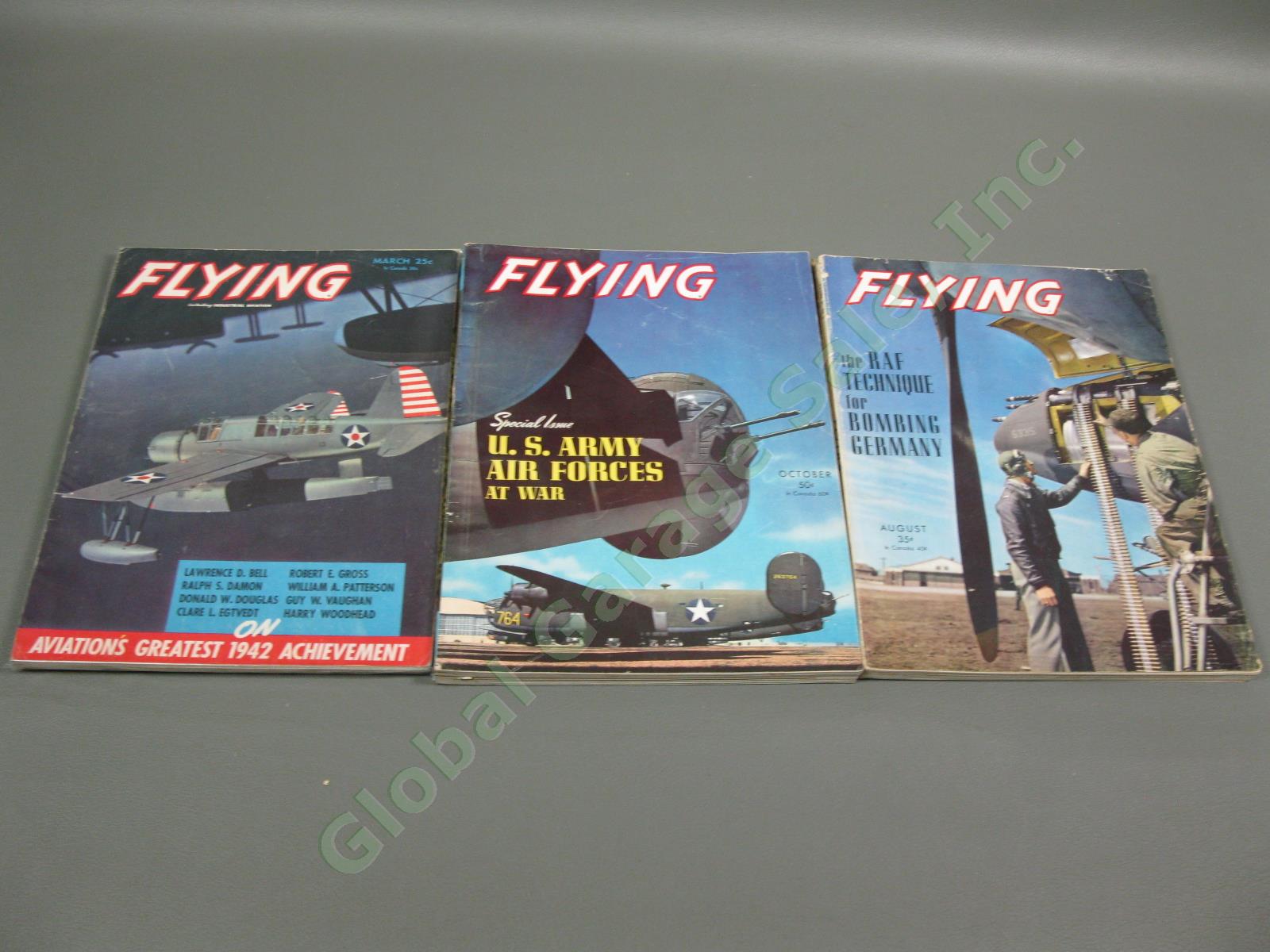 13 Vintage 1942 1943 Flying Magazine WWII Military Aviation WWW Collection Set 3