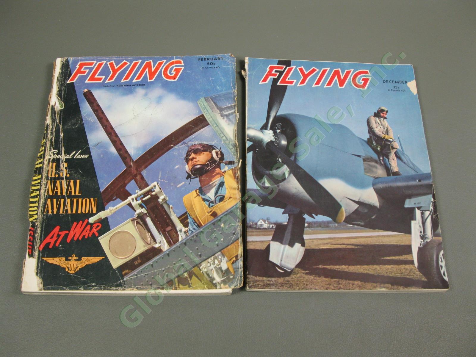 13 Vintage 1942 1943 Flying Magazine WWII Military Aviation WWW Collection Set 4