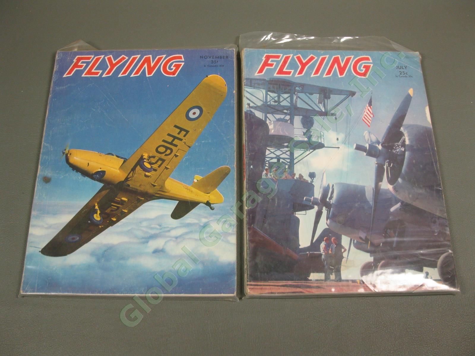 13 Vintage 1942 1943 Flying Magazine WWII Military Aviation WWW Collection Set 5