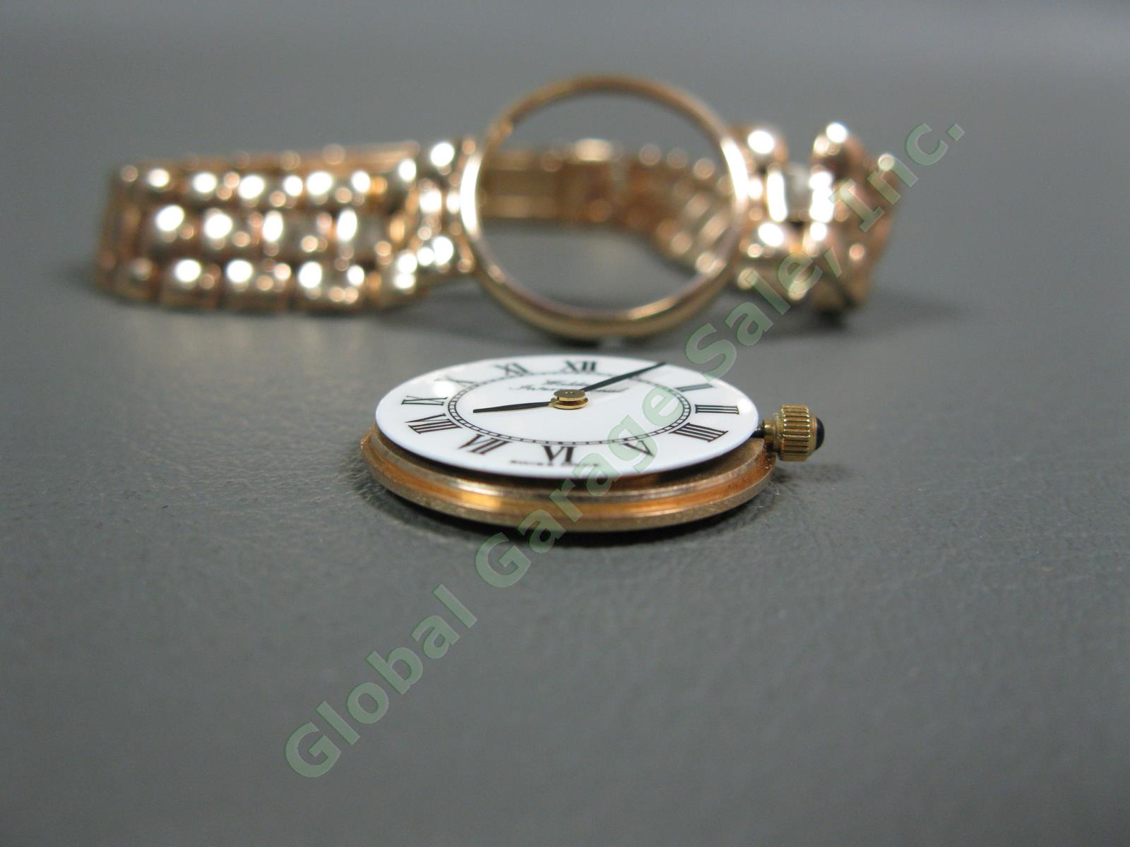 14k Yellow Gold Waldan International Cabochon Sapphire Wrist Watch 26.7 Grams NR 6