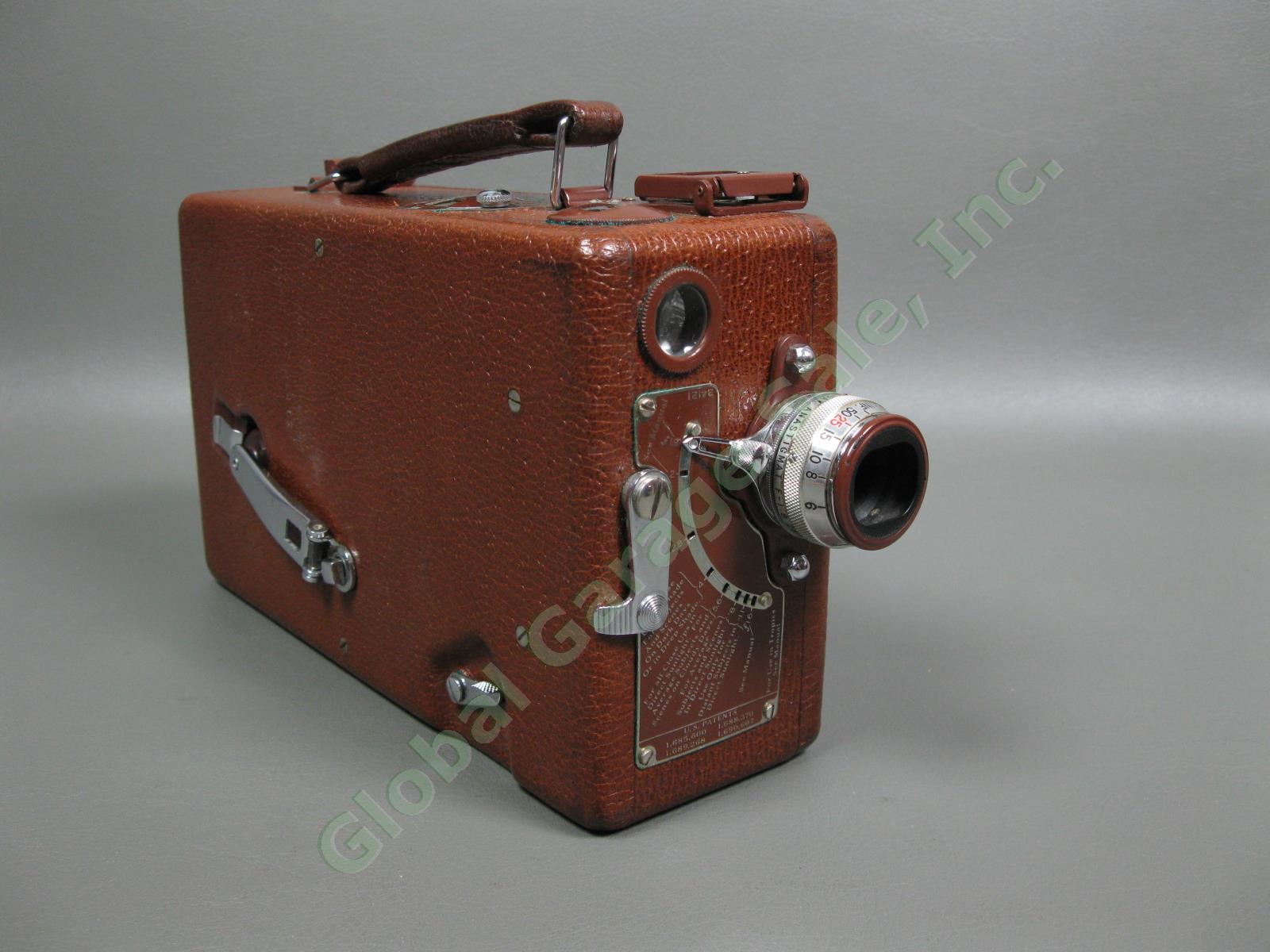 Vintage 1930s Leather Cine-Kodak Model B 16mm Film Movie Camera Set Eastman Case 1