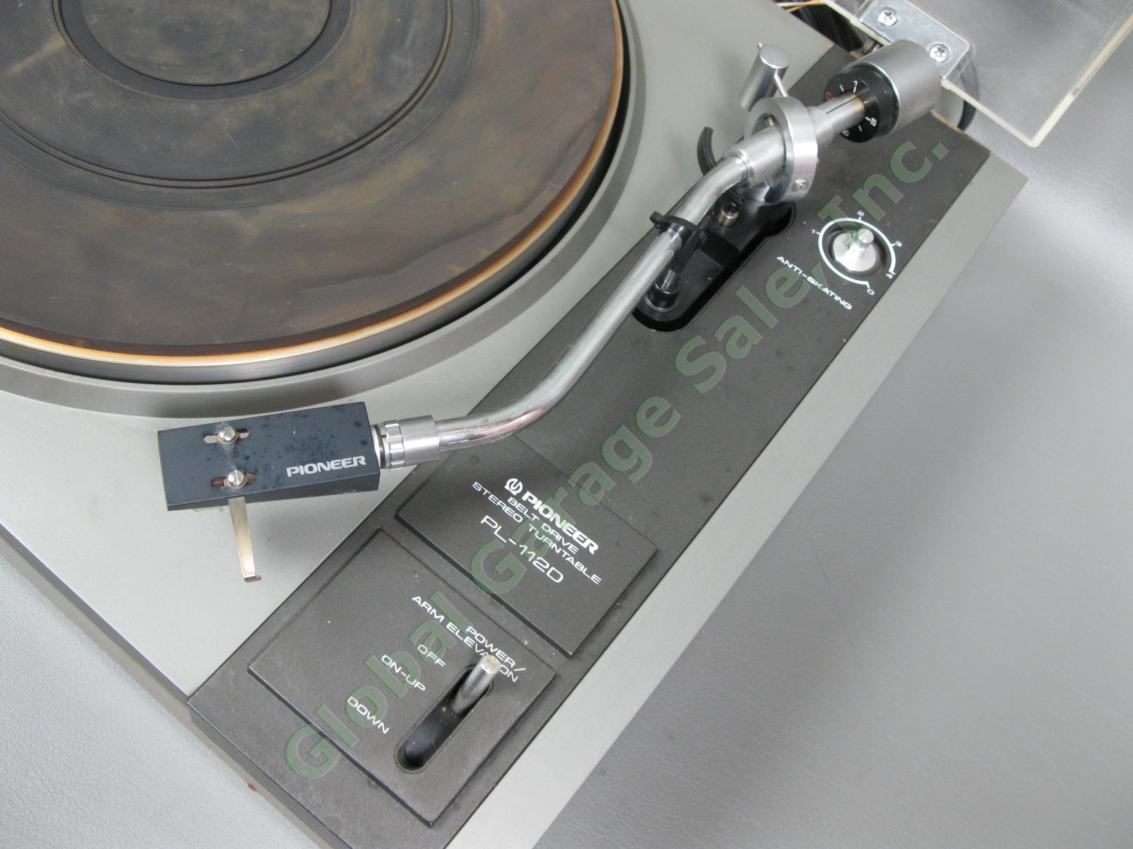 Vintage Pioneer PL-112D Belt-Drive Stereo Record Vinyl Turntable 120v Working NR 3