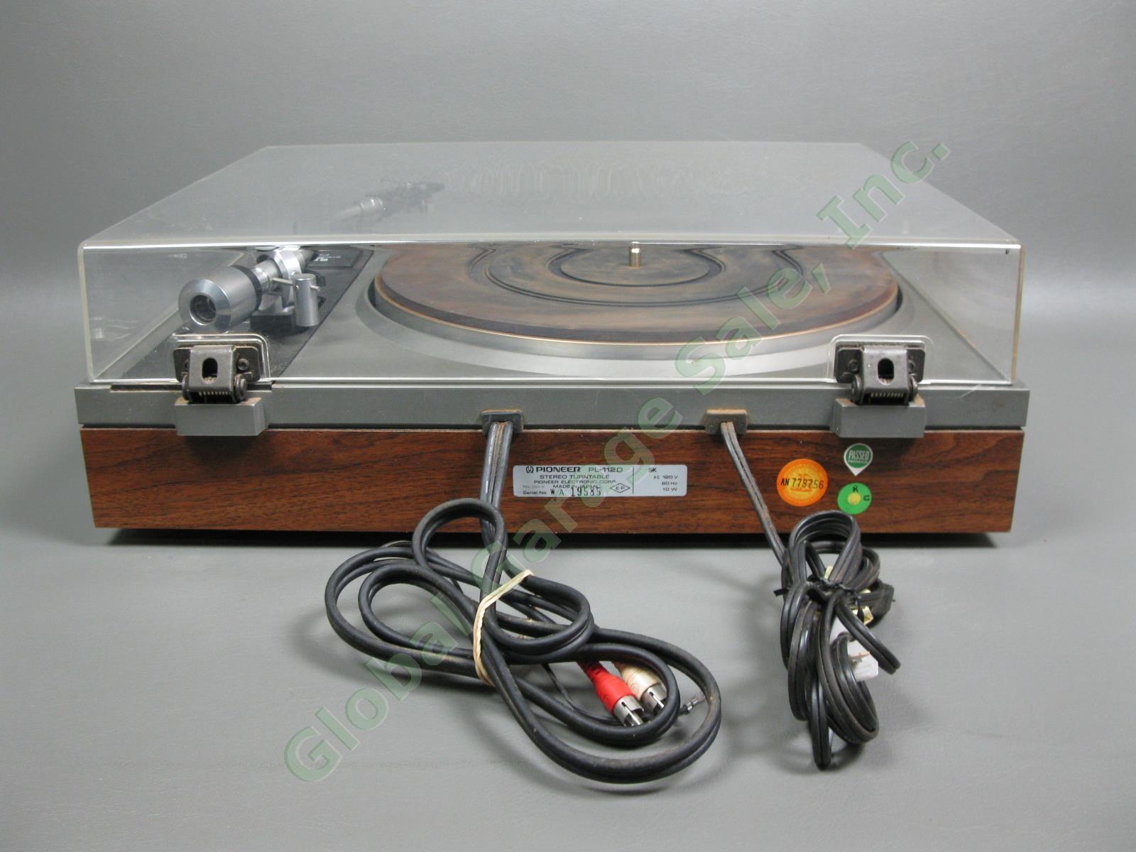 Vintage Pioneer PL-112D Belt-Drive Stereo Record Vinyl Turntable 120v Working NR 4