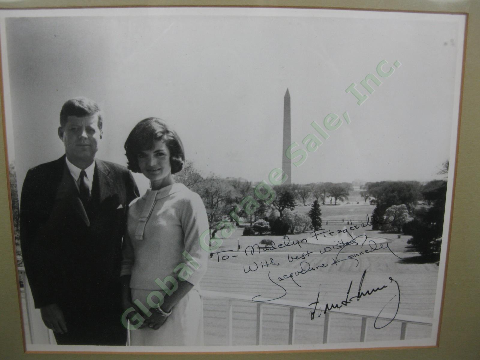 SIGNED 1961 Photo John F Kennedy Jacqueline JFK Formal White House Portrait Auto 1