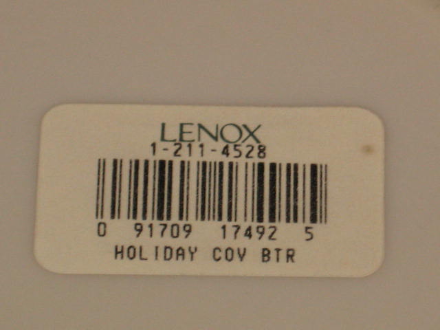 Lenox Holiday Covered Butter Dish + Biscuit Barrel Jar 9