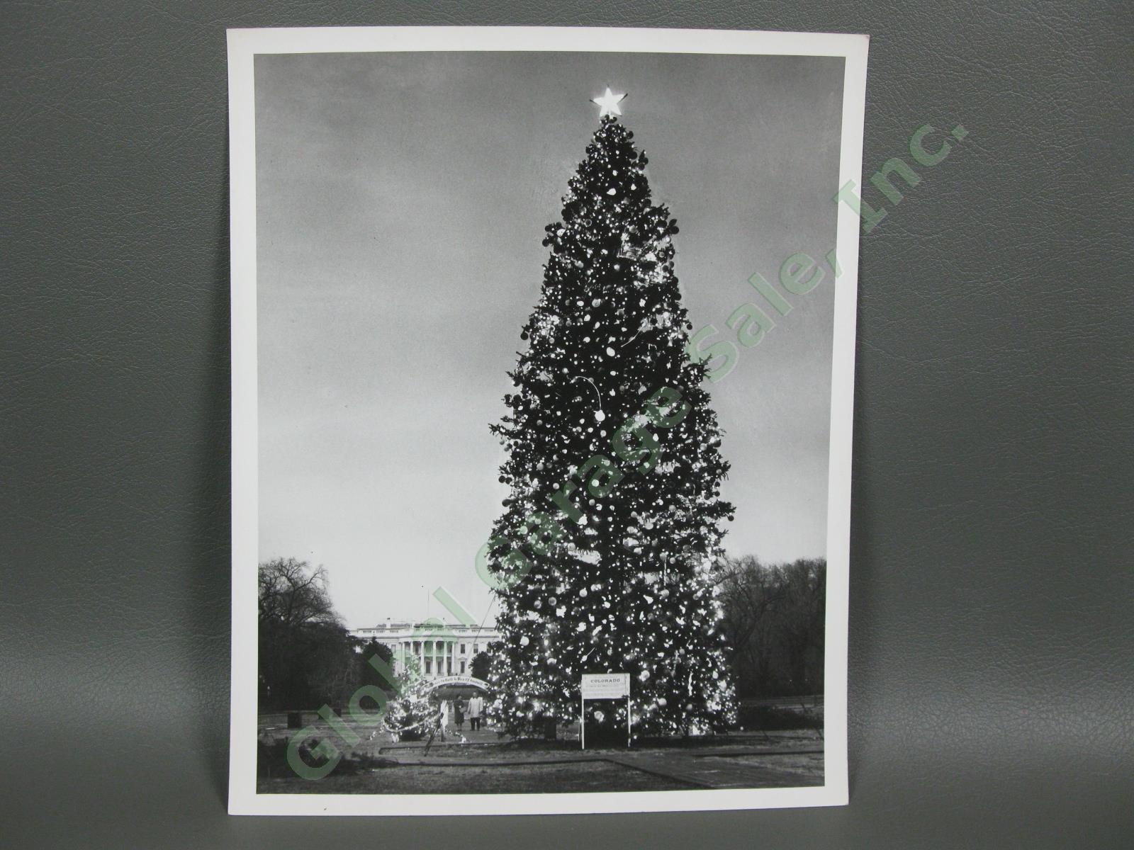 3 12/17/62 Abbie Rowe JFK White House Christmas Jackie Kennedy Tree Sleigh Photo 7
