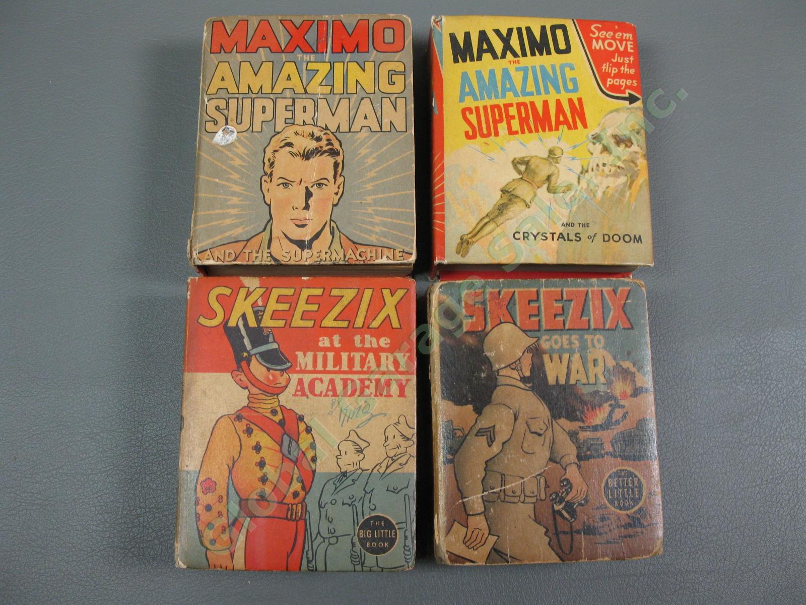 12 Big Better Little Book Military Action War Lot Maximo Superman Skeezix Shadow 1