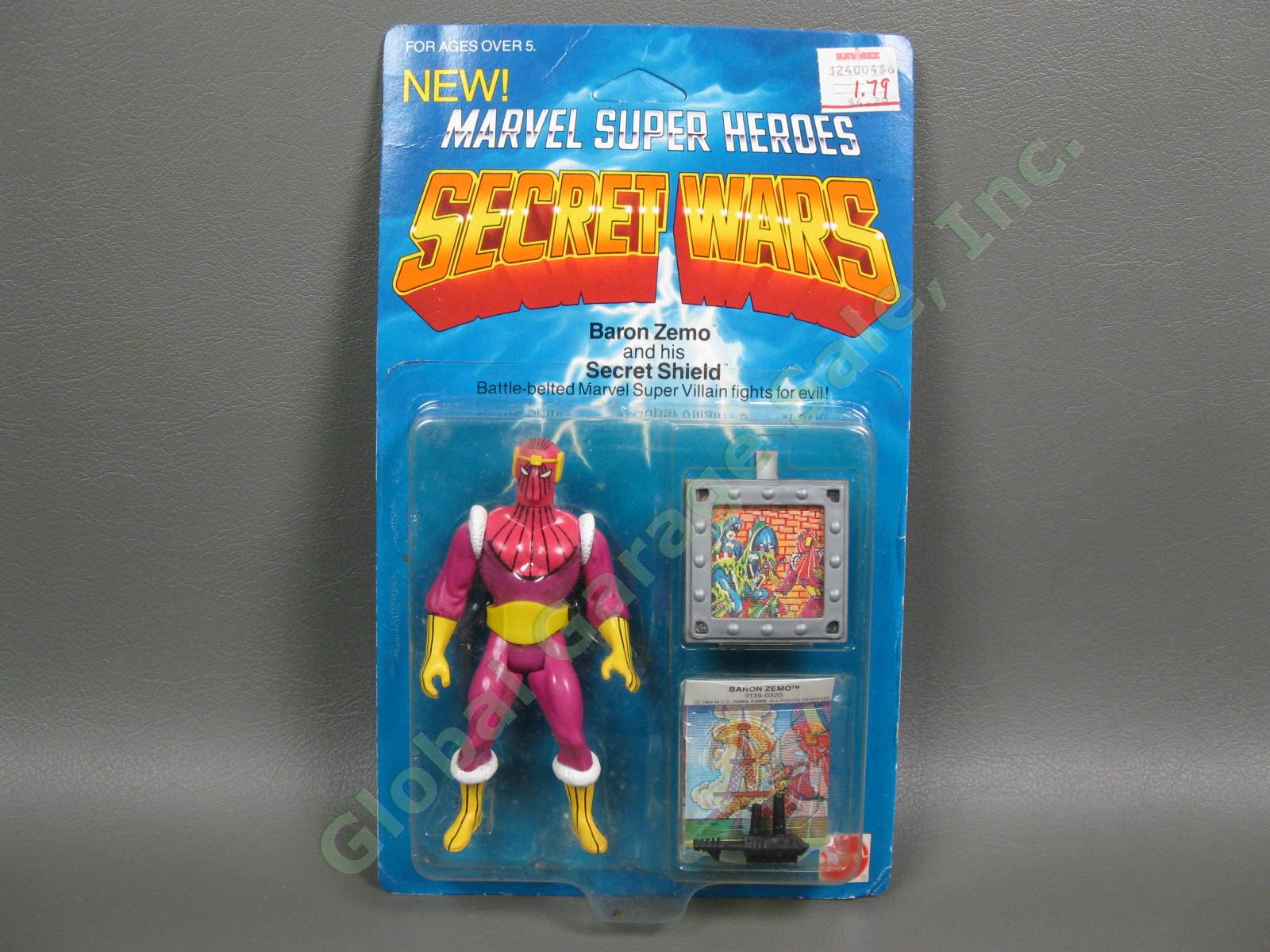 1984 Marvel Secret Wars Baron Zemo Shield Super Villain UNPUNCHED Figure Mattel