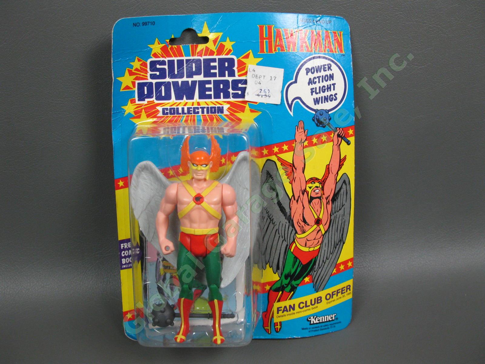 1984 DC Comics Super Powers Collection Hawkman 12-Back Fan Club Figure Kenner NR