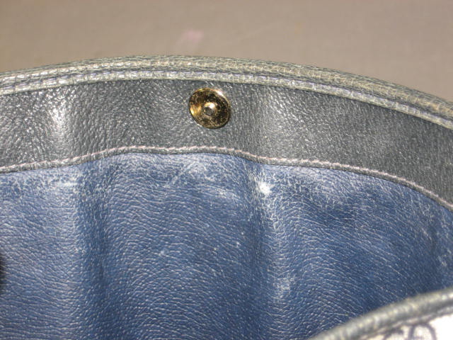 Rare Vintage Gucci Blue Tote Shoulder Bag W/Dust Bag NR 10