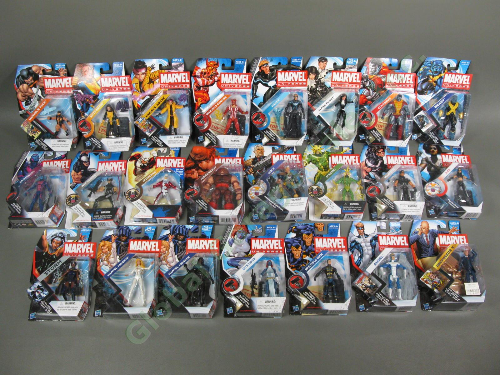23 Marvel Universe X-Men Figure Set 007 Cable 022 Professor X 014 Juggernaut NR