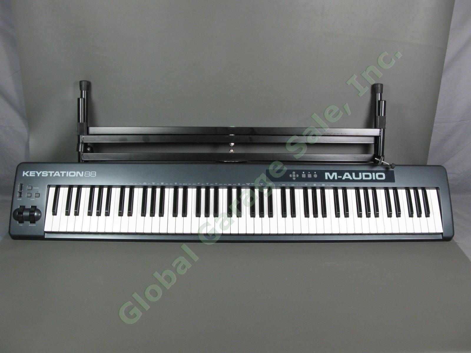 M-Audio Keystation 88 USB MIDI 88-Key Keyboard Controller Instrument Stand Cord