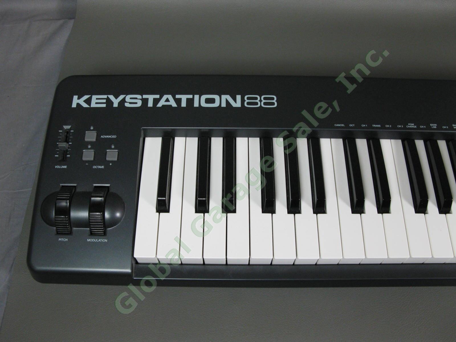 M-Audio Keystation 88 USB MIDI 88-Key Keyboard Controller Instrument Stand Cord 1
