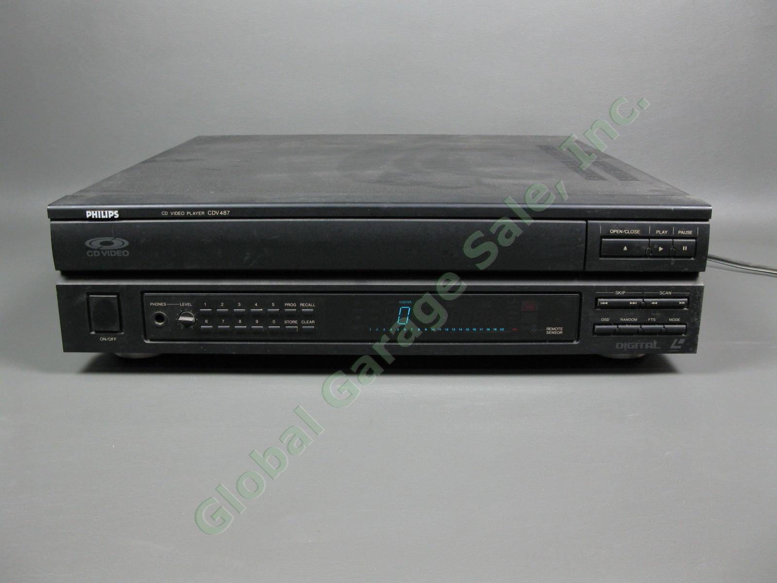Philips CDV-487 Digital CD Laser Vision Disc Video Player TDA1541A-S1 DAC WORKS