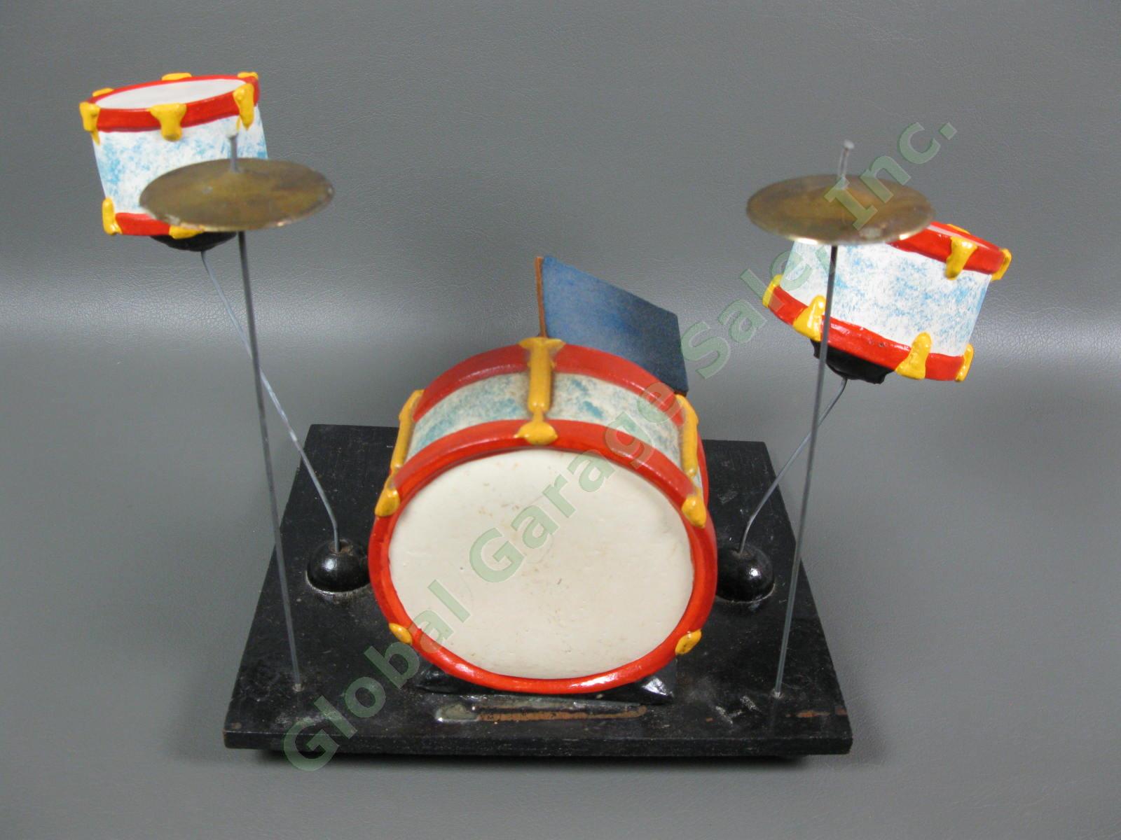 Vintage Beatles Drum Set Pelham Puppets Pop Band Marionette Instrument Complete 2