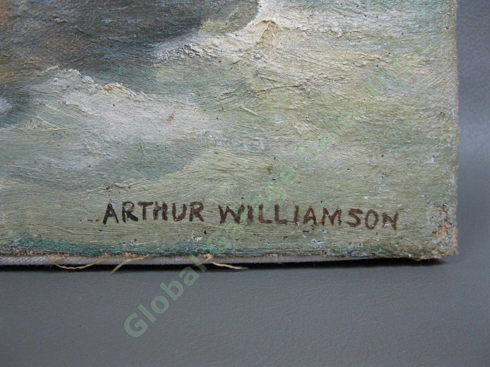 Original Arthur Williamson SECRETS Impressionist Nude Oil Painting Canvas SIGNED 3