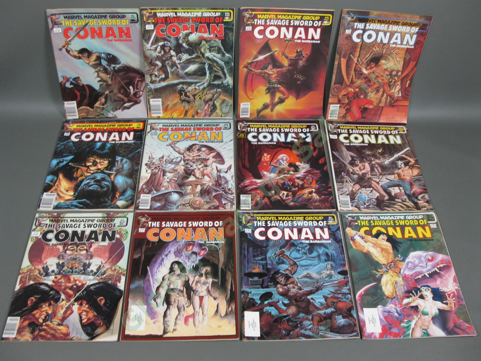 90 1975-1990 Savage Sword Conan The Barbarian #7-179 Bronze Age Comic Book Lot 5