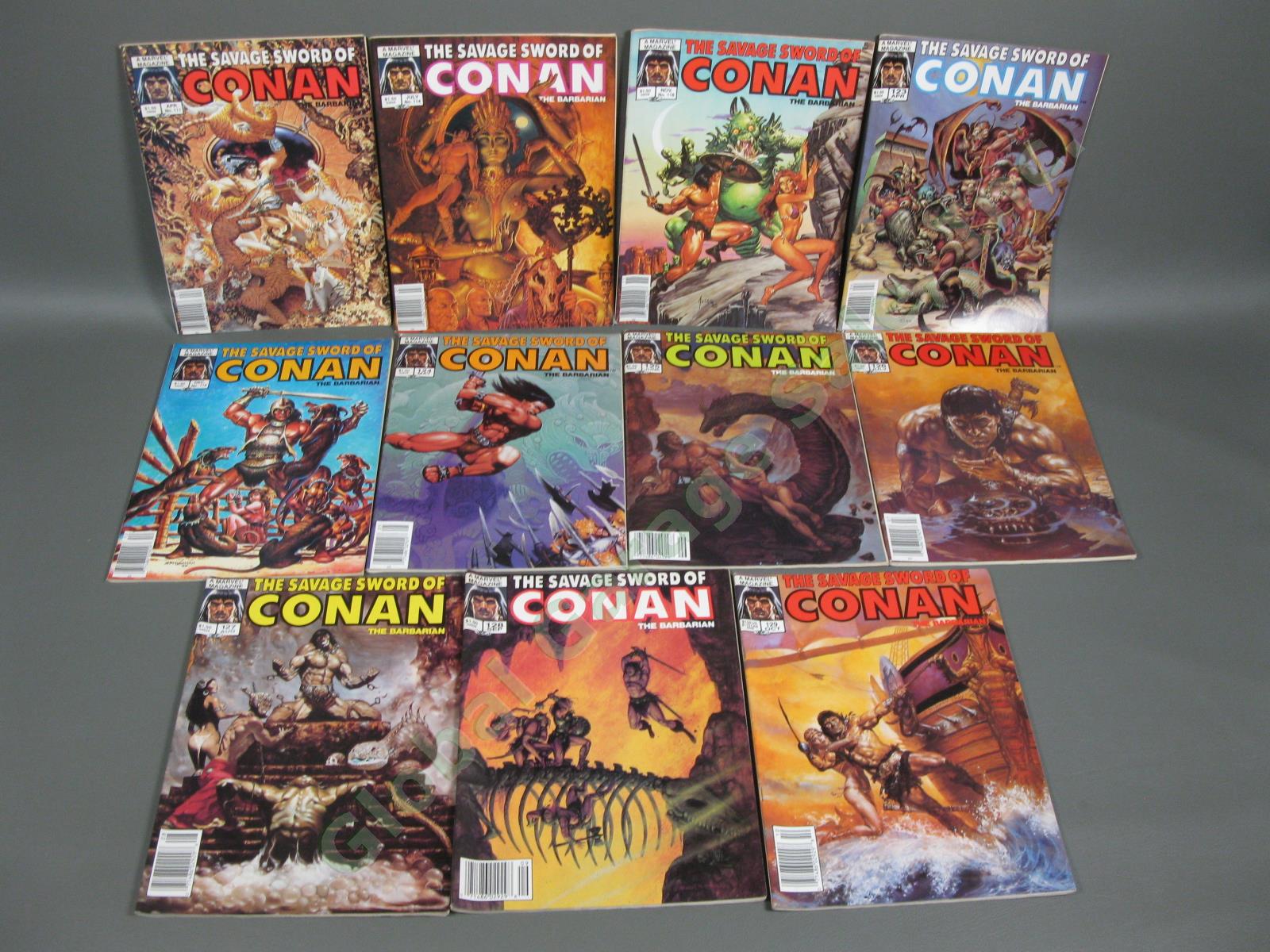 90 1975-1990 Savage Sword Conan The Barbarian #7-179 Bronze Age Comic Book Lot 7