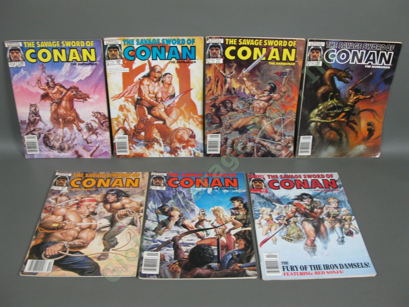 90 1975-1990 Savage Sword Conan The Barbarian #7-179 Bronze Age Comic Book Lot 8