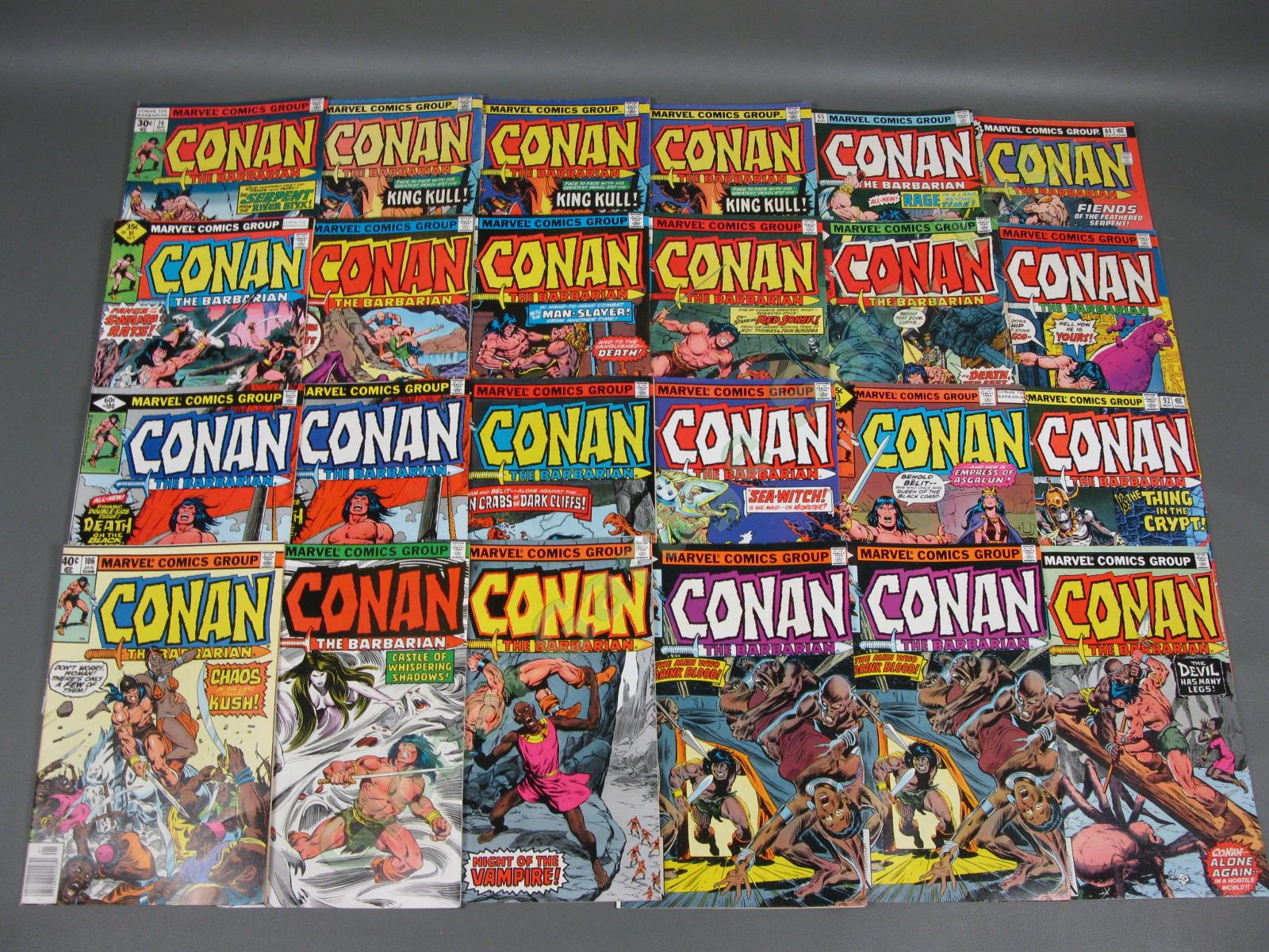 187 Vintage Marvel Conan The Barbarian #15-274 Bronze Modern Age Comic Book Lot 3