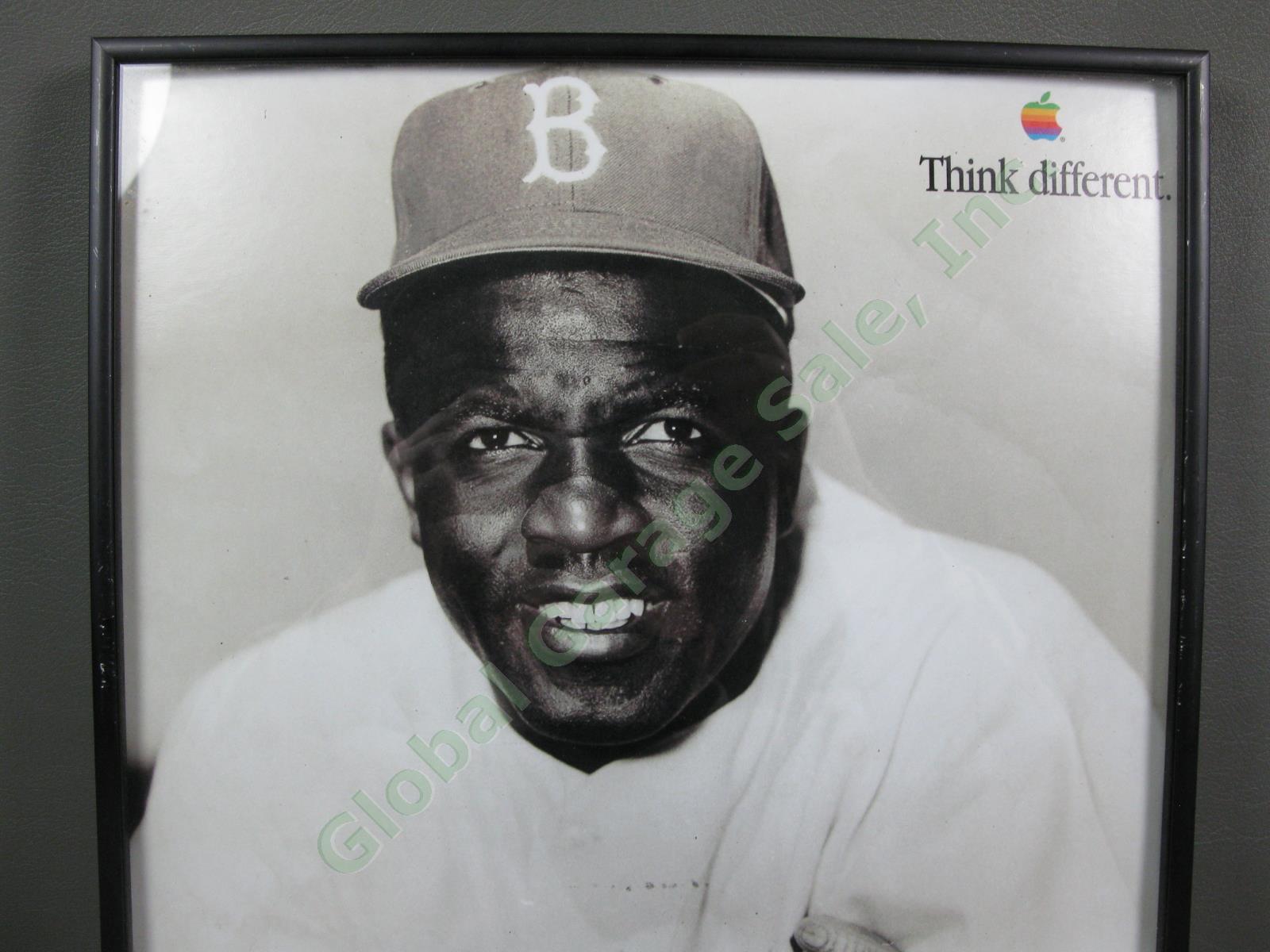 RARE Jackie Robinson 42 Apple Think Different Poster MLB BLM Civil Rights 12x17 1