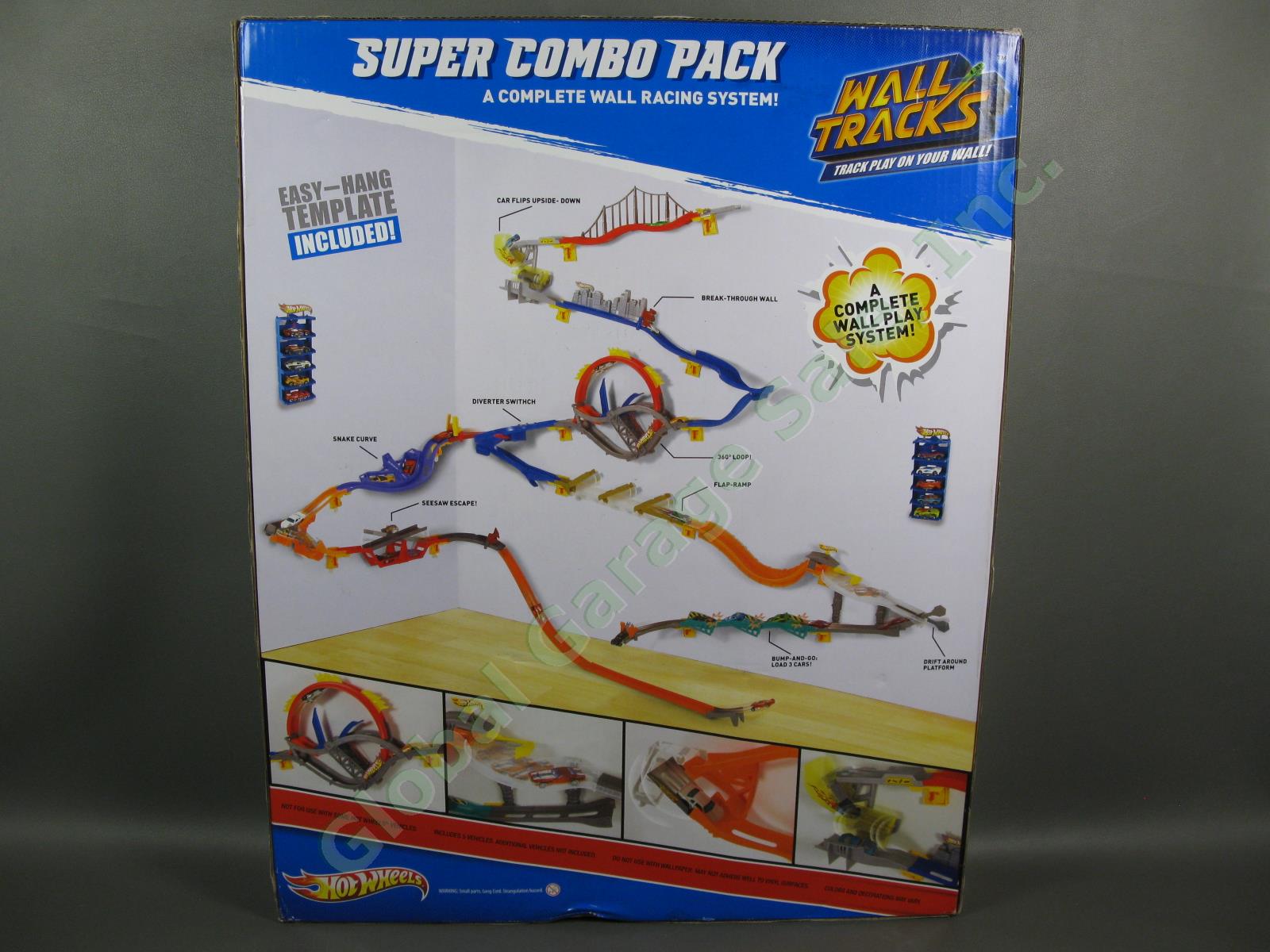 2012 Hot Wheels Super Wall Tracks Combo Pack Car Drift Rally Daredevil Curve Set 2