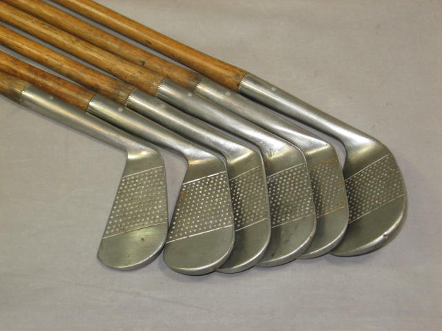Vintage True Line Rustless Hickory Shaft Golf Clubs Set 4