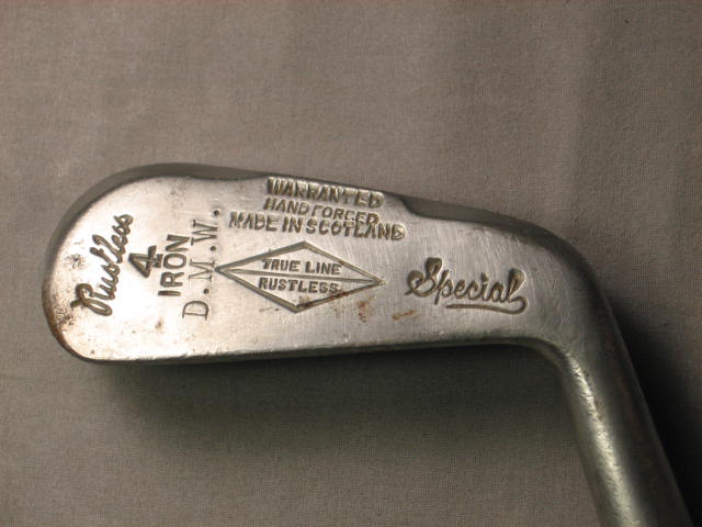 Vintage True Line Rustless Hickory Shaft Golf Clubs Set 7