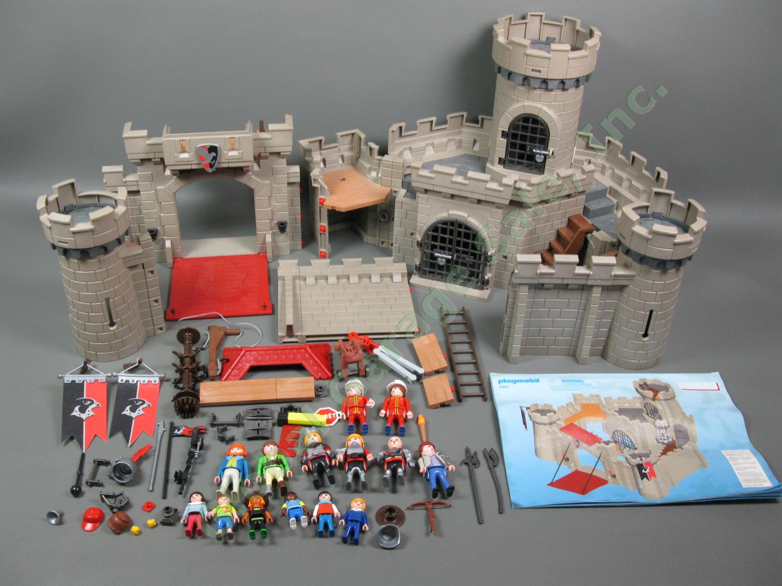 Playmobil 6001 Hawk Knights Castle Medieval Playset Figure Manual Accessories NR