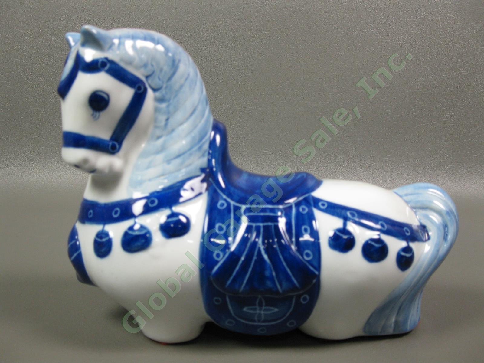 Pair Vintage Nora Fenton Exclusive Ceramic Resting Horse Handmade Figurine Set 1