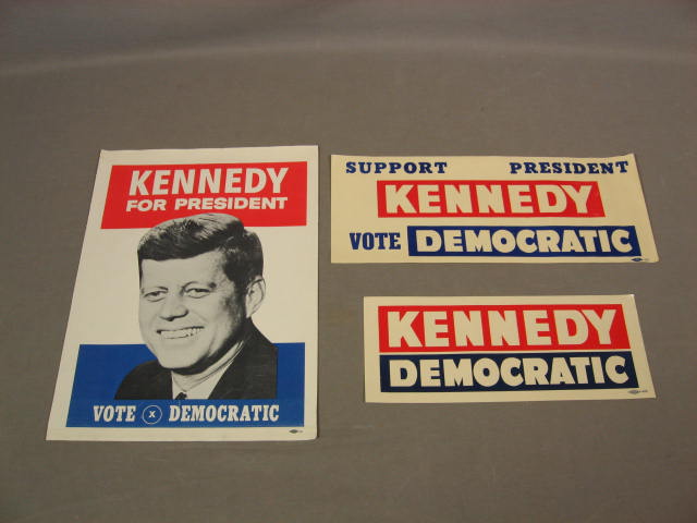 Original 1960 JFK John Kennedy Campaign Poster Sticker