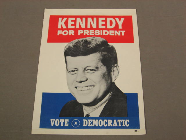 Original 1960 JFK John Kennedy Campaign Poster Sticker 1